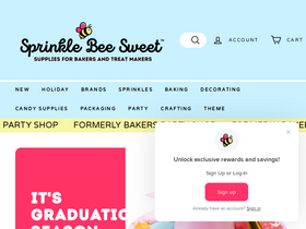 bakerspartyshop.com homepage screenshot