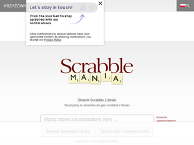 'scrabblemania.pl' screenshot