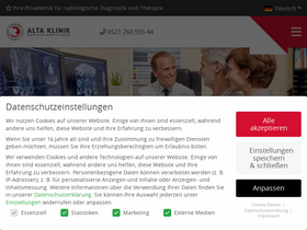 'alta-klinik.de' screenshot