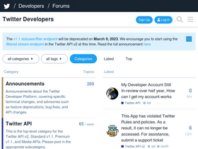'twittercommunity.com' screenshot