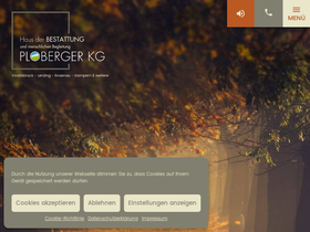 'bestattung-ploberger.com' screenshot