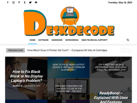 'deskdecode.com' screenshot