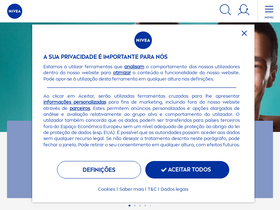 'nivea.pt' screenshot