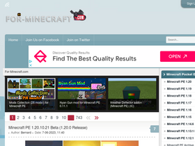 'for-minecraft.com' screenshot