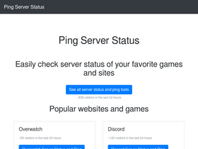 'pingserverstatus.com' screenshot