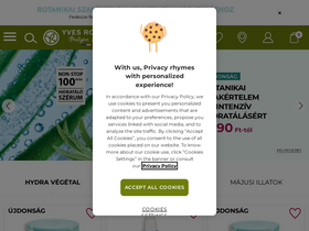 'yves-rocher.hu' screenshot