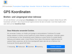 'gpskoordinaten.de' screenshot