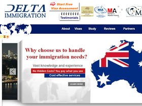 'deltaimmigration.com.au' screenshot