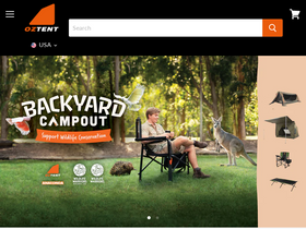 oztent.com homepage screenshot