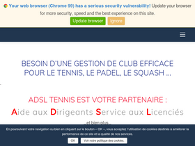 'adsltennis.fr' screenshot