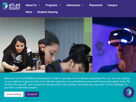 'atlasuniversity.edu.in' screenshot