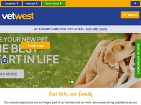 'vetwest.com.au' screenshot