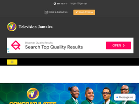 'televisionjamaica.com' screenshot