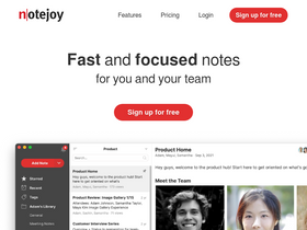 'notejoy.com' screenshot