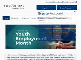 'mitalent.org' screenshot