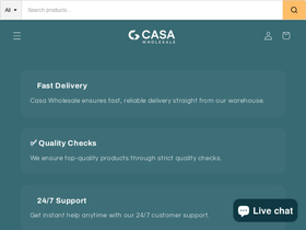 casawholesale.com homepage screenshot