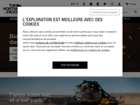 'thenorthface.fr' screenshot