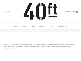 40ftbrewery.com homepage screenshot
