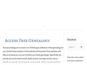 'accessgenealogy.com' screenshot