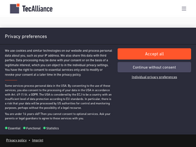 'tecalliance.net' screenshot
