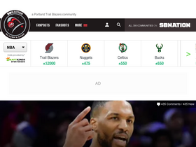 'blazersedge.com' screenshot