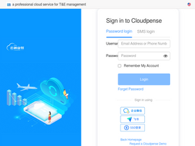 'cloudpense.com' screenshot