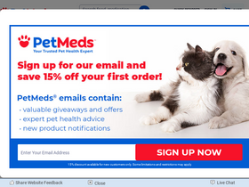 '1800petmeds.com' screenshot