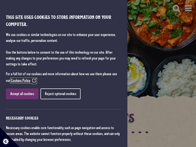 'pataks.co.uk' screenshot