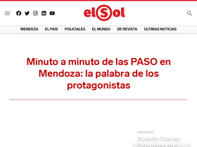 'elsol.com.ar' screenshot