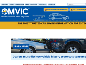 'omvic.on.ca' screenshot