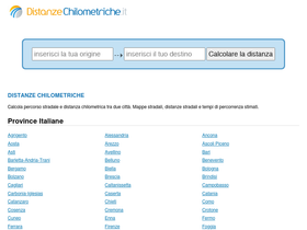 'distanzechilometriche.it' screenshot