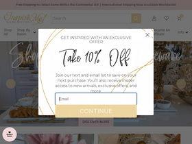 'inspiremehomedecor.com' screenshot