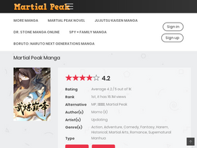 'martialpeak.net' screenshot