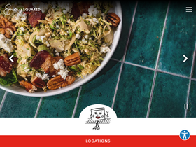 'emmysquaredpizza.com' screenshot