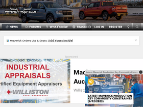 'mavericktruckclub.com' screenshot