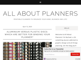 'allaboutplanners.com.au' screenshot