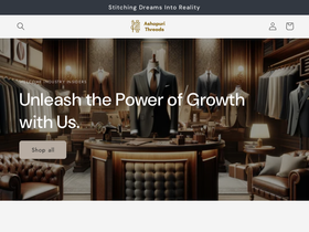 ashapurithreads.com homepage screenshot
