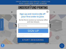 'undergroundshirts.com' screenshot