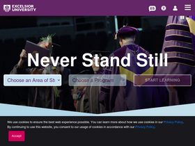 'excelsior.edu' screenshot