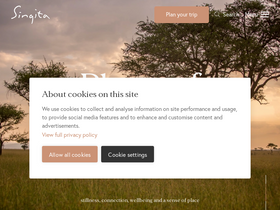 'singita.com' screenshot