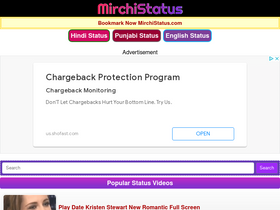'mirchistatus.com' screenshot