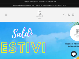 Bewearitalia homepage screenshot