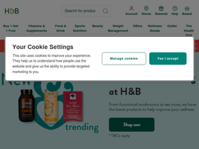 'hollandandbarrett.ie' screenshot