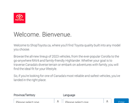 'shoptoyota.ca' screenshot