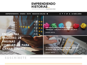 'emprendiendohistorias.com' screenshot
