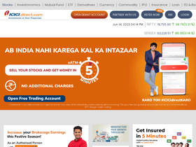 'icicidirect.com' screenshot