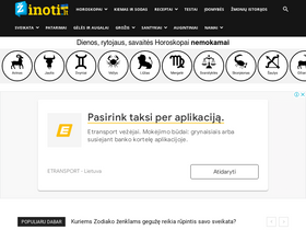 'zinoti.lt' screenshot