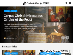 'catholicfamilynews.com' screenshot