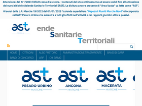 'asur.marche.it' screenshot