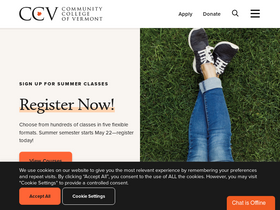 'ccv.edu' screenshot